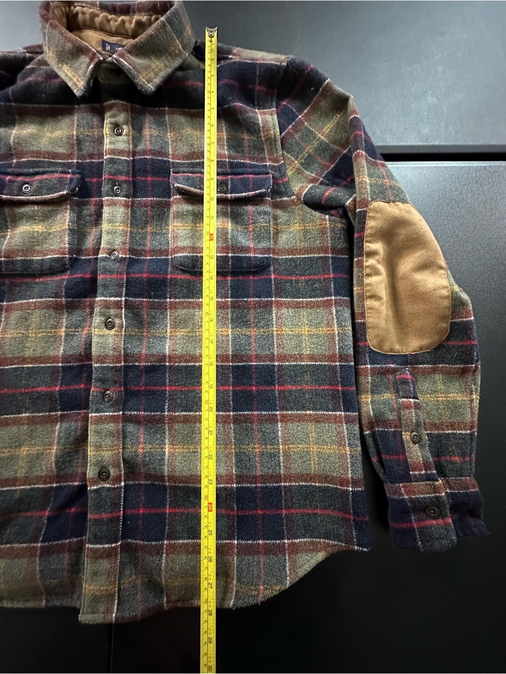 Lucky Brand Olive & Black Plaid Wool-Blend Shirt Jacket - Picture 2 of 6